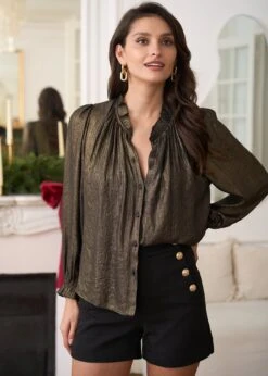 Blouse Amélia -Motusboutique Soldes Motus Boutique Blouse Amelia Bronze 3