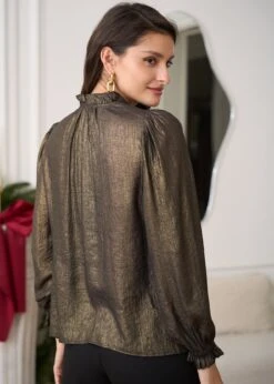 Blouse Amélia -Motusboutique Soldes Motus Boutique Blouse Amelia Bronze 6