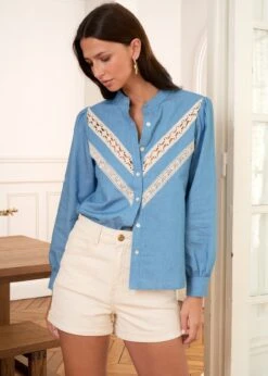 Blouse Assia -Motusboutique Soldes Motus Boutique Blouse Assia Denim 3