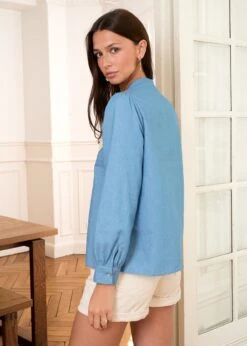 Blouse Assia -Motusboutique Soldes Motus Boutique Blouse Assia Denim 4