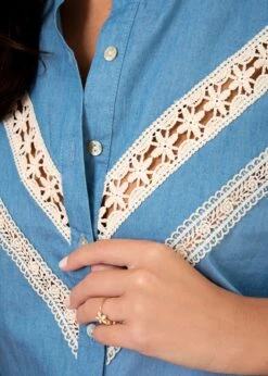 Blouse Assia -Motusboutique Soldes Motus Boutique Blouse Assia Denim 5