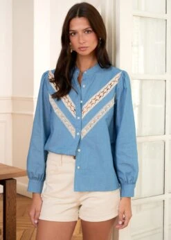 Blouse Assia -Motusboutique Soldes Motus Boutique Blouse Assia Denim 6
