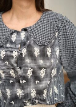 Blouse Belinda -Motusboutique Soldes Motus Boutique Blouse Belinda Imprime Fond Noir 4