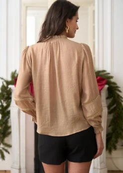 Blouse Cassiopée -Motusboutique Soldes Motus Boutique Blouse Cassiopee Or 4