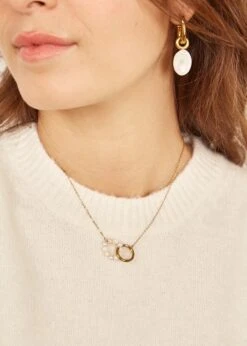 Collier Rosana -Motusboutique Soldes Motus Boutique Boucles Collier Rosana Nacre 3
