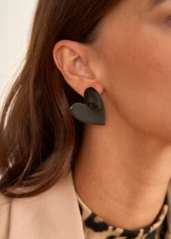 Boucles D'oreilles Murphy -Motusboutique Soldes Motus Boutique Boucles Oreilles Murphy Noir 2