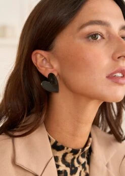Boucles D'oreilles Murphy -Motusboutique Soldes Motus Boutique Boucles Oreilles Murphy Noir 5