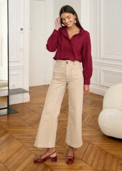 Chemise Noa -Motusboutique Soldes Motus Boutique Chemise Noa Bordeaux 3