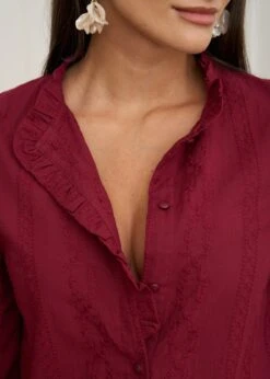 Chemise Noa -Motusboutique Soldes Motus Boutique Chemise Noa Bordeaux 4