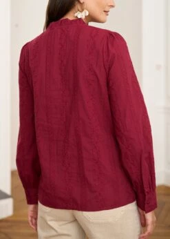 Chemise Noa -Motusboutique Soldes Motus Boutique Chemise Noa Bordeaux 6
