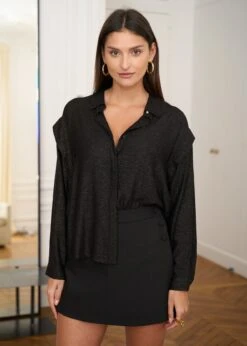 Chemise Ophélia -Motusboutique Soldes Motus Boutique Chemise Ophelia Noir Or 5