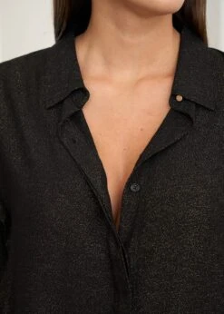 Chemise Ophélia -Motusboutique Soldes Motus Boutique Chemise Ophelia Noir Or 8