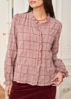 Chemise Perla -Motusboutique Soldes Motus Boutique Chemise Perla Bordeaux 2