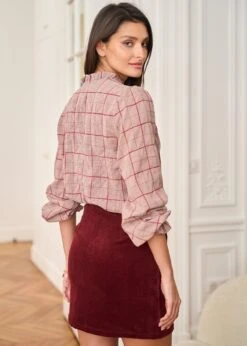 Chemise Perla -Motusboutique Soldes Motus Boutique Chemise Perla Bordeaux 4
