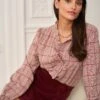 Chemise Perla -Motusboutique Soldes Motus Boutique Chemise Perla Bordeaux 6