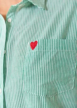 Chemise Sybile -Motusboutique Soldes Motus Boutique Chemise Sybile Vert Blanc 4