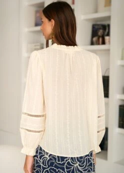 Blouse Axelle -Motusboutique Soldes Motus Boutique Days Of Autumn Blouse Axelle Ivoire 7