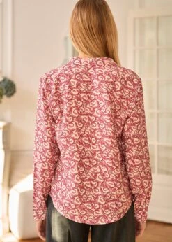 Chemise Isaline -Motusboutique Soldes Motus Boutique Days Of Autumn Chemise Isaline Imprime Bordeaux 5