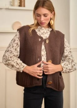 Gilet Ambre -Motusboutique Soldes Motus Boutique Days Of Autumn Gilet Ambre Marron 10 fea1c843 a449 46af 8c7e 3f035566e980