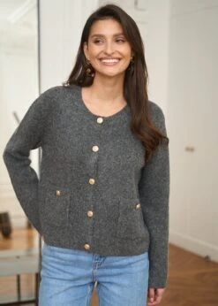 Gilet Ambroise -Motusboutique Soldes Motus Boutique Gilet Ambroise Gris 7