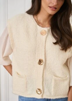 Gilet Artus -Motusboutique Soldes Motus Boutique Gilet Artus Beige 5
