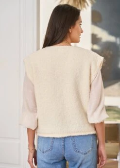 Gilet Artus -Motusboutique Soldes Motus Boutique Gilet Artus Beige 6