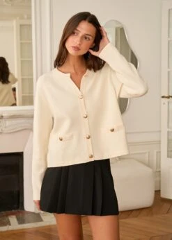 Gilet Audrey -Motusboutique Soldes Motus Boutique Gilet Audrey Beige 5