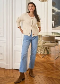 Gilet Bianca -Motusboutique Soldes Motus Boutique Gilet Bianca Blanc 3