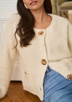 Gilet Bianca -Motusboutique Soldes Motus Boutique Gilet Bianca Blanc 6