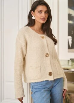 Gilet Bianca -Motusboutique Soldes Motus Boutique Gilet Bianca Blanc 8