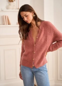 Gilet Cléo -Motusboutique Soldes Motus Boutique Gilet Cleo Vieux Rose 10