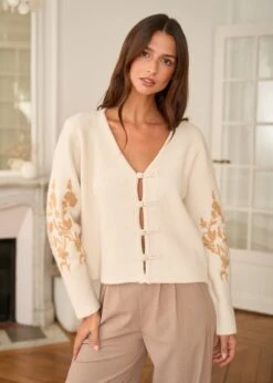 Gilet Eugène -Motusboutique Soldes Motus Boutique Gilet Eugene Ecru 7