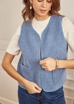 Veste Gabi -Motusboutique Soldes Motus Boutique Gilet Gabi Bleu 3