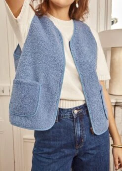 Veste Gabi -Motusboutique Soldes Motus Boutique Gilet Gabi Bleu 4