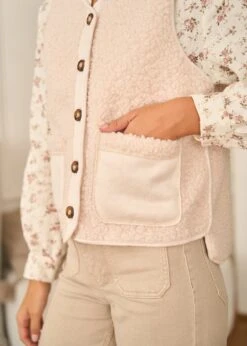 Veste Harper -Motusboutique Soldes Motus Boutique Gilet Harper Beige 7