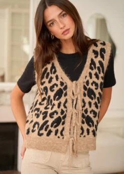 Gilet Loan -Motusboutique Soldes Motus Boutique Gilet Loan Imprime Leopard 1