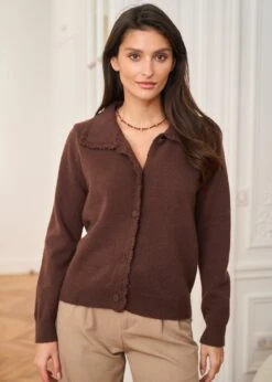 Gilet Mia -Motusboutique Soldes Motus Boutique Gilet Mia Marron 4