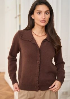 Gilet Mia -Motusboutique Soldes Motus Boutique Gilet Mia Marron 9