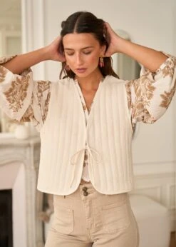 Veste Mila -Motusboutique Soldes Motus Boutique Gilet Mila Ivoire 5