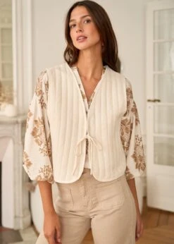 Veste Mila -Motusboutique Soldes Motus Boutique Gilet Mila Ivoire 8