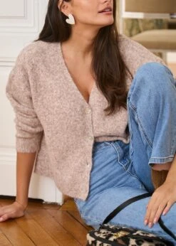 Gilet Myrielle -Motusboutique Soldes Motus Boutique Gilet Myrielle Taupe 2