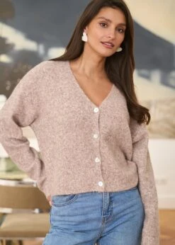 Gilet Myrielle -Motusboutique Soldes Motus Boutique Gilet Myrielle Taupe 9