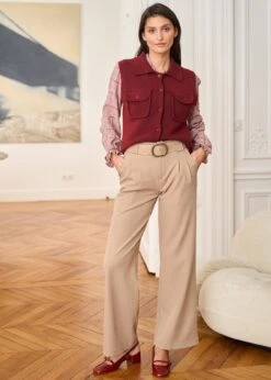 Gilet Olga -Motusboutique Soldes Motus Boutique Gilet Olga Bordeaux 3