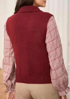 Gilet Olga -Motusboutique Soldes Motus Boutique Gilet Olga Bordeaux 6