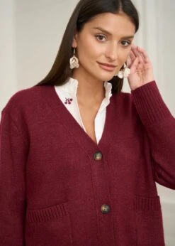 Gilet Vera -Motusboutique Soldes Motus Boutique Gilet Vera Bordeaux 5