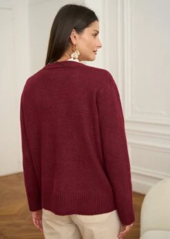 Gilet Vera -Motusboutique Soldes Motus Boutique Gilet Vera Bordeaux 6