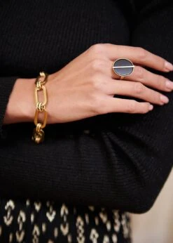 Bague Andrée -Motusboutique Soldes Motus Boutique Hiver Andree NoirOr 3