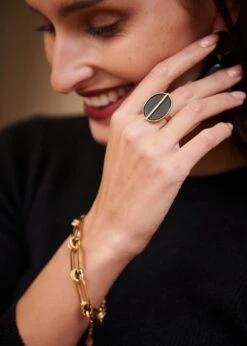 Bague Andrée -Motusboutique Soldes Motus Boutique Hiver Andree NoirOr 4