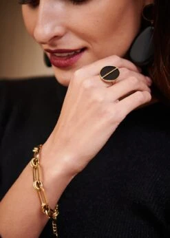 Bague Andrée -Motusboutique Soldes Motus Boutique Hiver Andree NoirOr 6