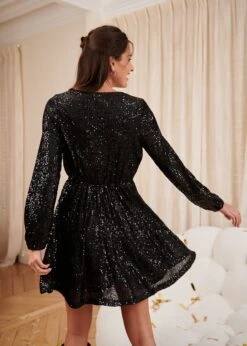 Robe Cassandre -Motusboutique Soldes Motus Boutique Hiver Cassandre Noir 5